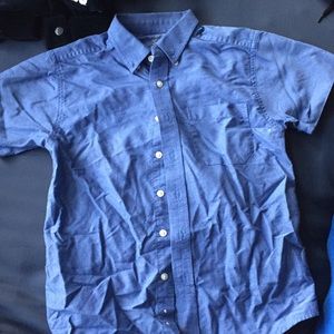 Blue button up tee